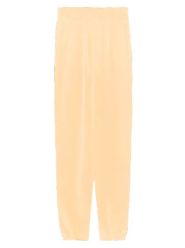 Chic Pink Cotton Sweatpants with Side Openings
